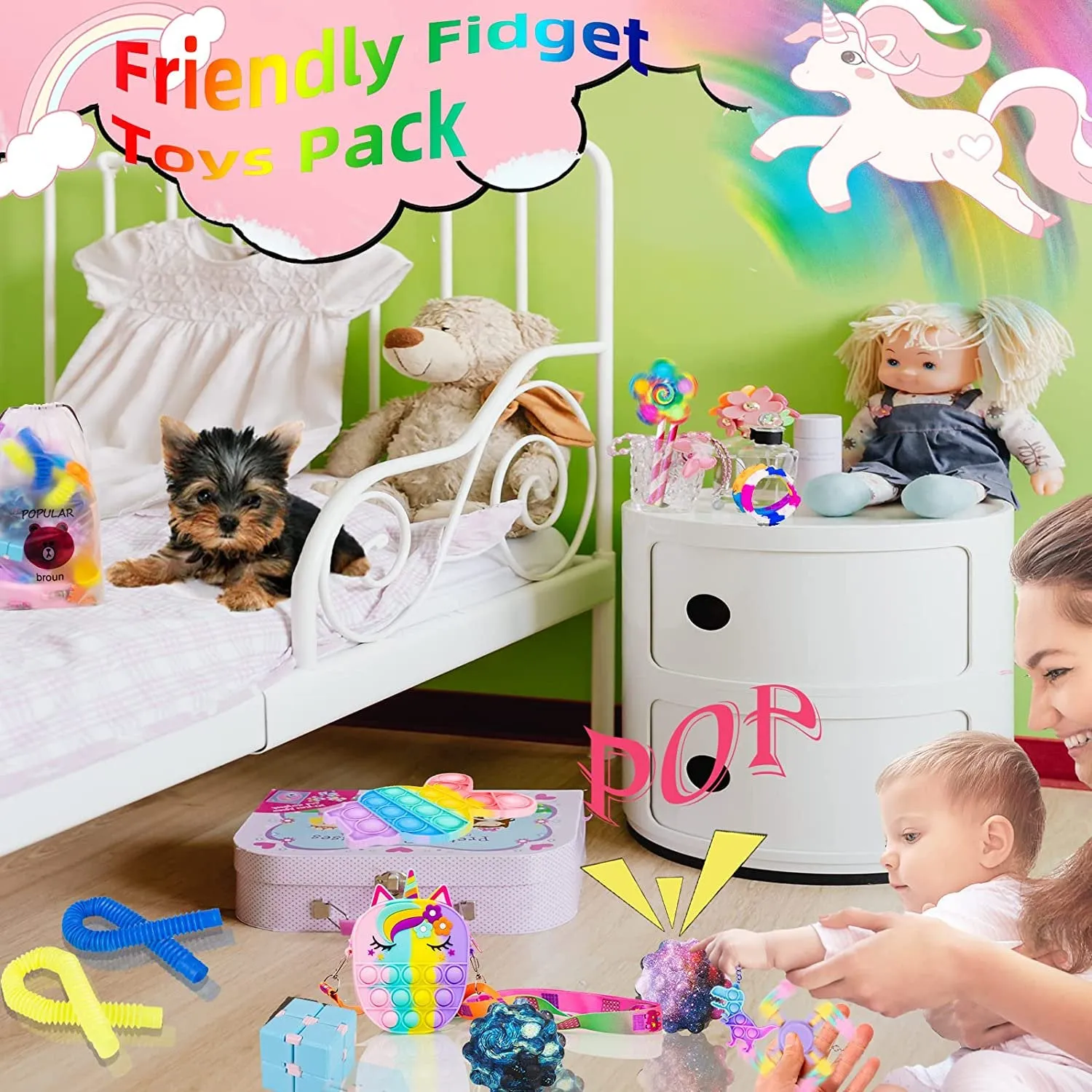 13-Pieces Set: Sensory Fidget Pop Pack Toys