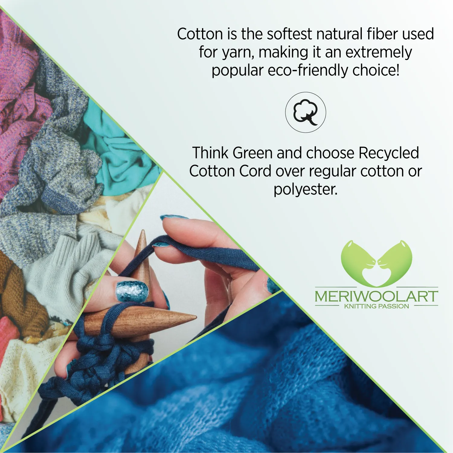 ASHES RECYCLED COTTON CORD 10 MM, 60 M