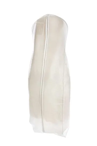 Bags For Less White Wedding Gown Travel & Storage Garment Bag Soft, Breathable, Durable, Rip &