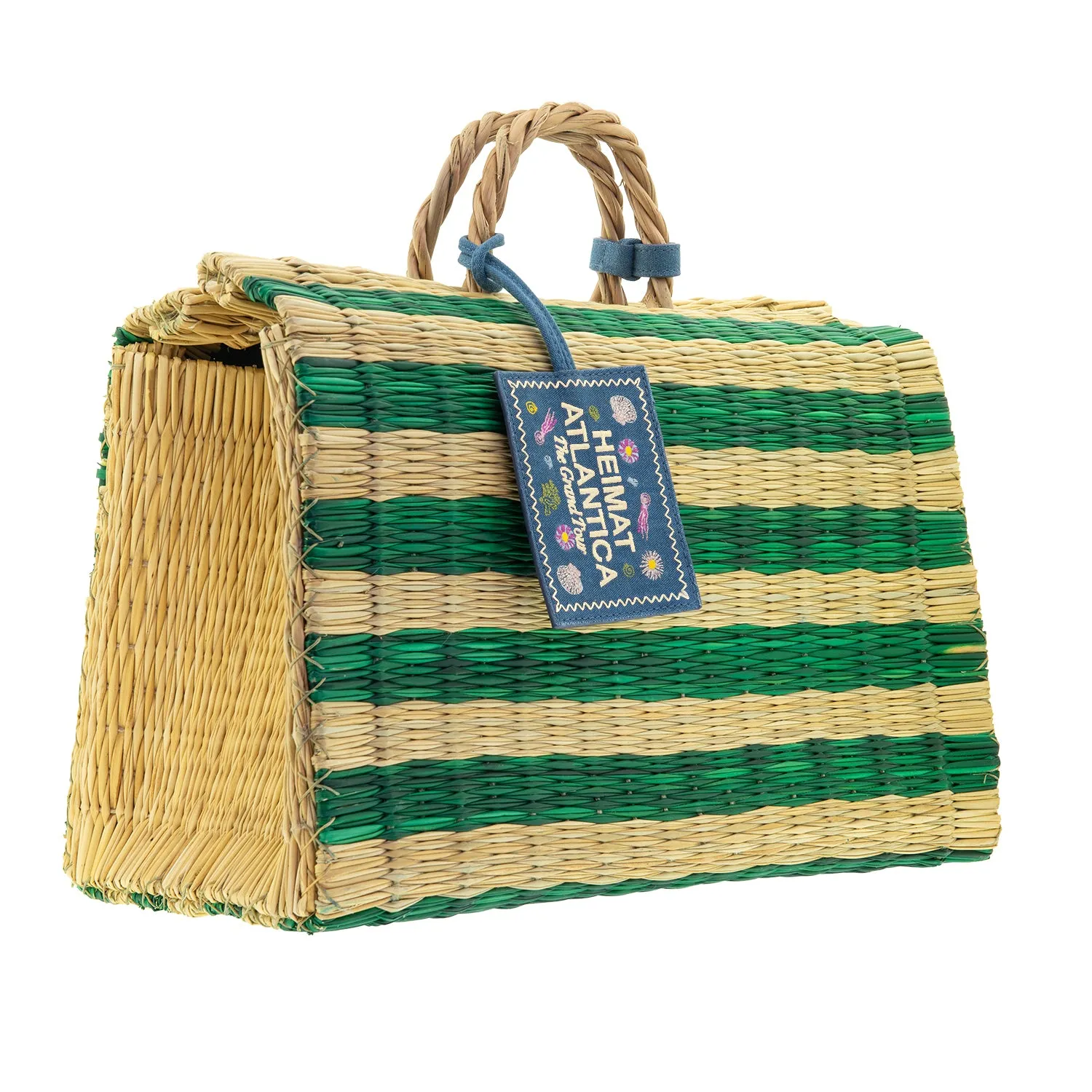 BEACH BASKET GREEN "The Grand Tour Collection"