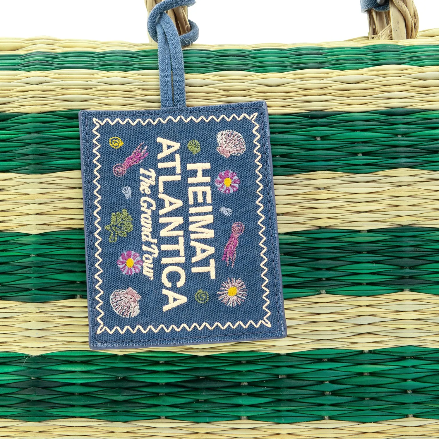 BEACH BASKET GREEN "The Grand Tour Collection"