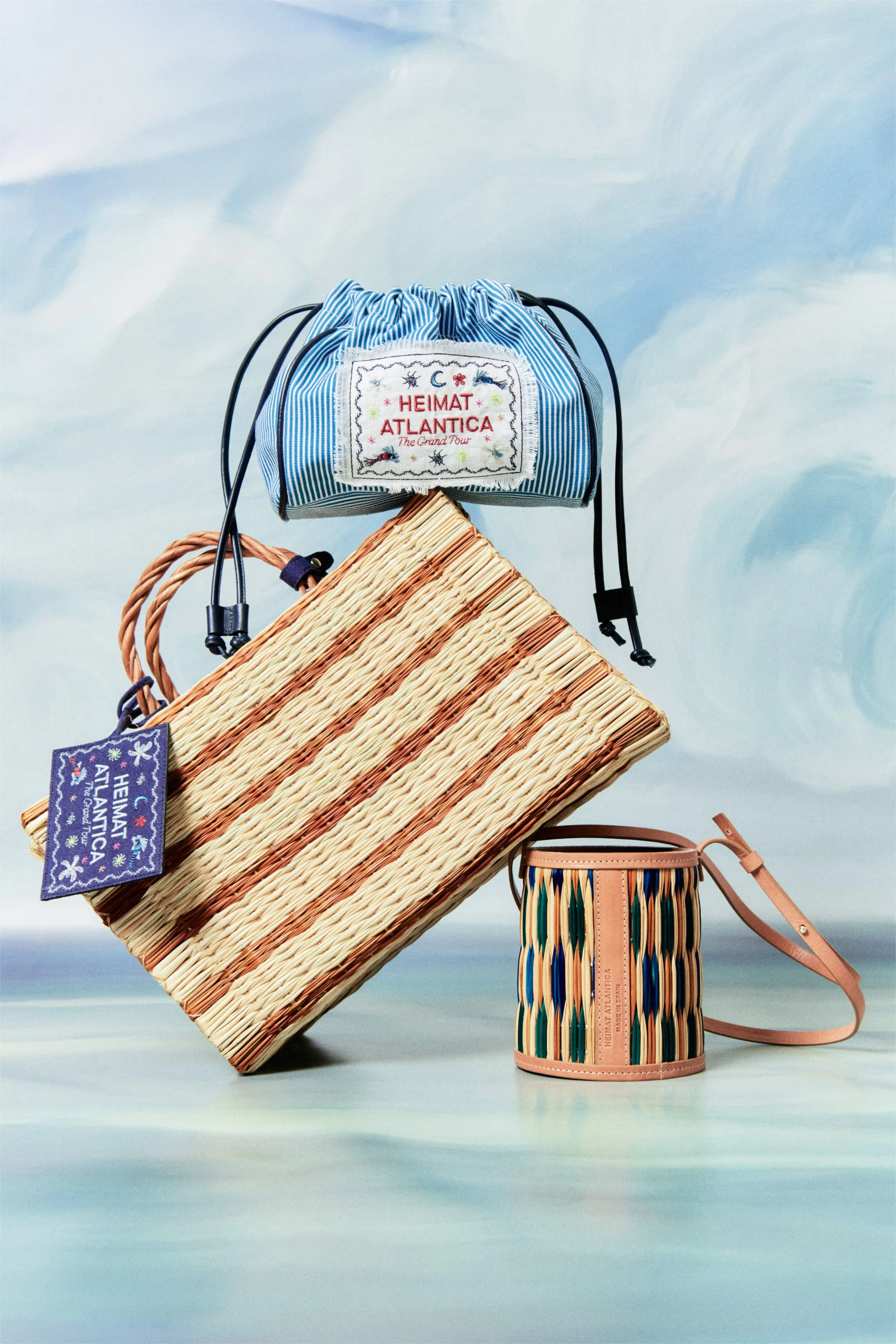 BEACH BASKET MUSTARD "The Grand Tour Collection"