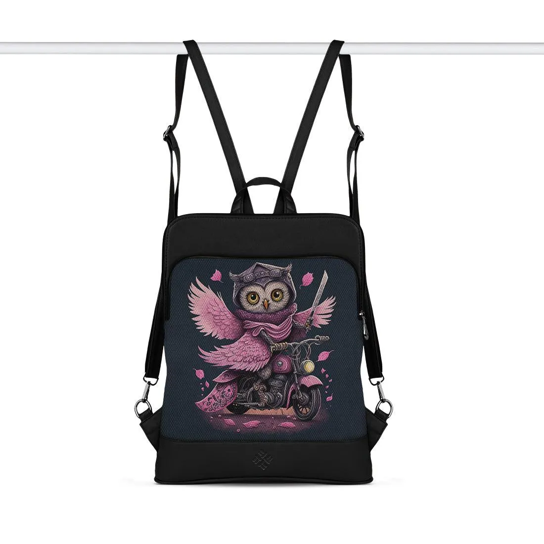 Black Laptop Backpack Moto Owl