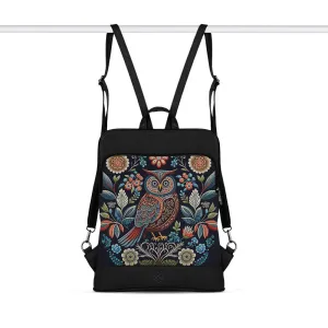 Black Laptop Backpack Owl