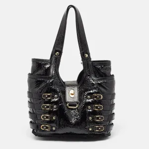 Black Patent Leather Bree Tote