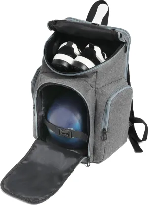 Bowling Backpacks Bowling Ball Bag Backpack for Single Ball with Shoe Bag Up to Size 18 Inches Bowling Bag with Padded Ball Holder for Accessories (Grey)