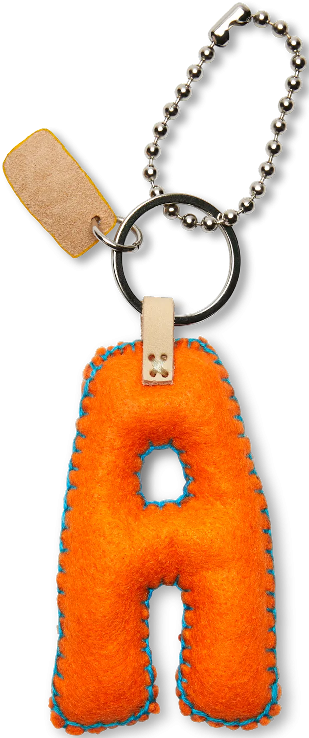 Consuela Orange Felt Keychain