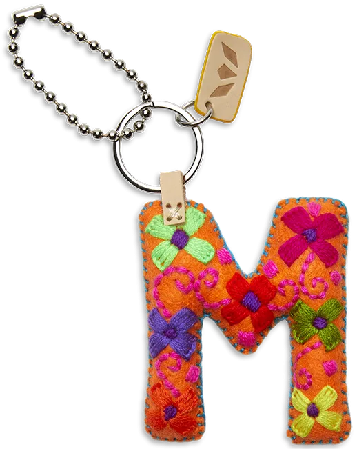 Consuela Orange Felt Keychain