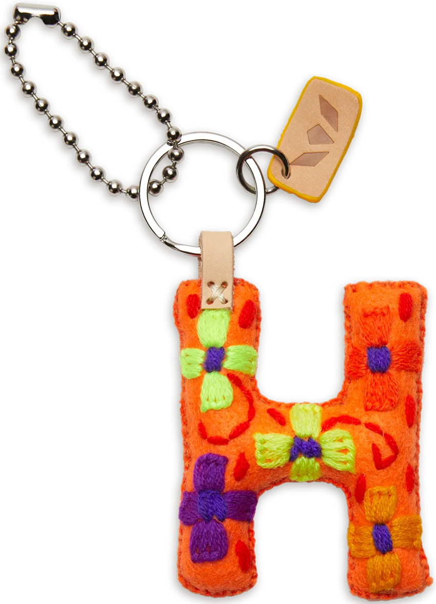 Consuela Orange Felt Keychain