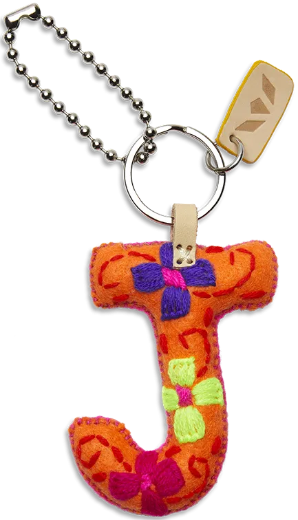 Consuela Orange Felt Keychain
