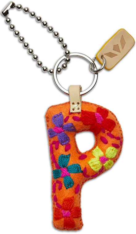 Consuela Orange Felt Keychain