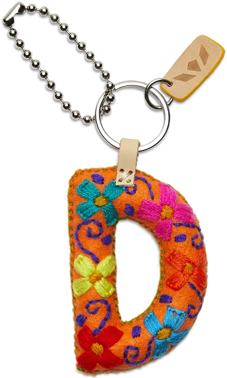 Consuela Orange Felt Keychain