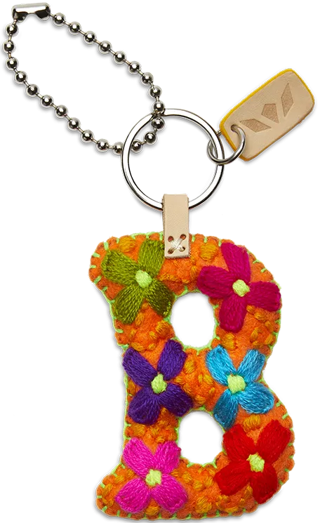 Consuela Orange Felt Keychain