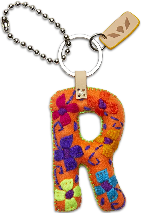 Consuela Orange Felt Keychain