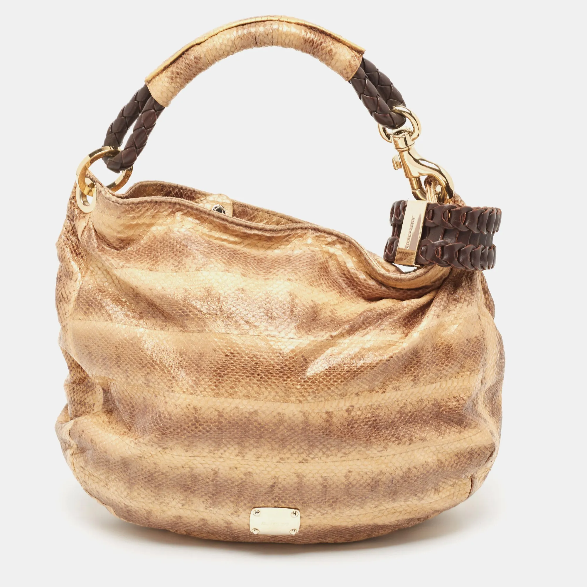Cream Watersnake Leather Sky Bangle Hobo