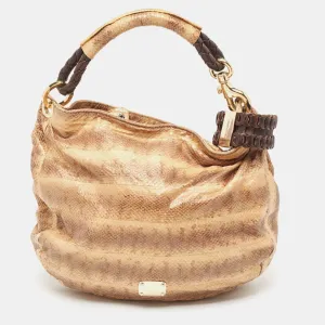 Cream Watersnake Leather Sky Bangle Hobo