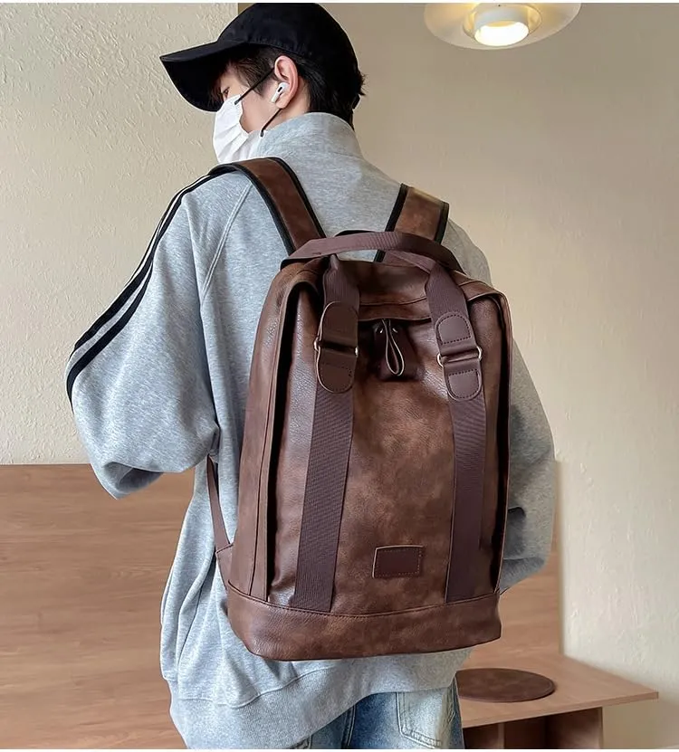 Cute Backpack for Women Men, Large Capacity Fashion Daypack Aesthetic Hiking Travel Durable Shoulder Bag Women Men (brown)