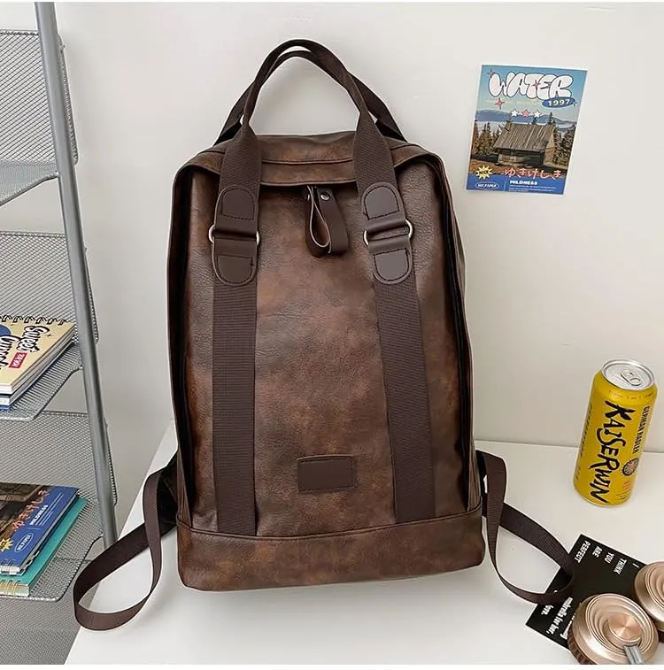 Cute Backpack for Women Men, Large Capacity Fashion Daypack Aesthetic Hiking Travel Durable Shoulder Bag Women Men (brown)