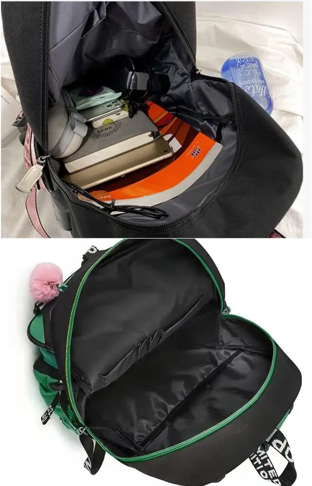 dageraad Backpacks For Teen Girls With USB Port,Kids Backpack With USB Lightweight Water Resistant Can Hold 15.6in Notebook,Tablets.Girls Backpack Can Be Used As Gift for Students Or Friends (Green)