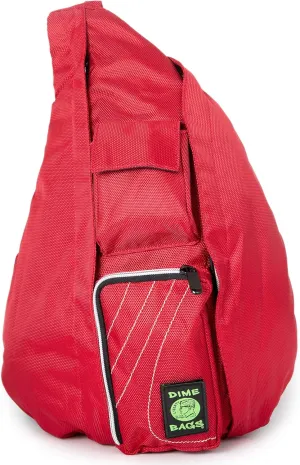 DIME BAGS - Slinger Crossbody Bag - Premium Over the Shoulder Sling Bag - Cross Body Strap Backpack (Crimson)