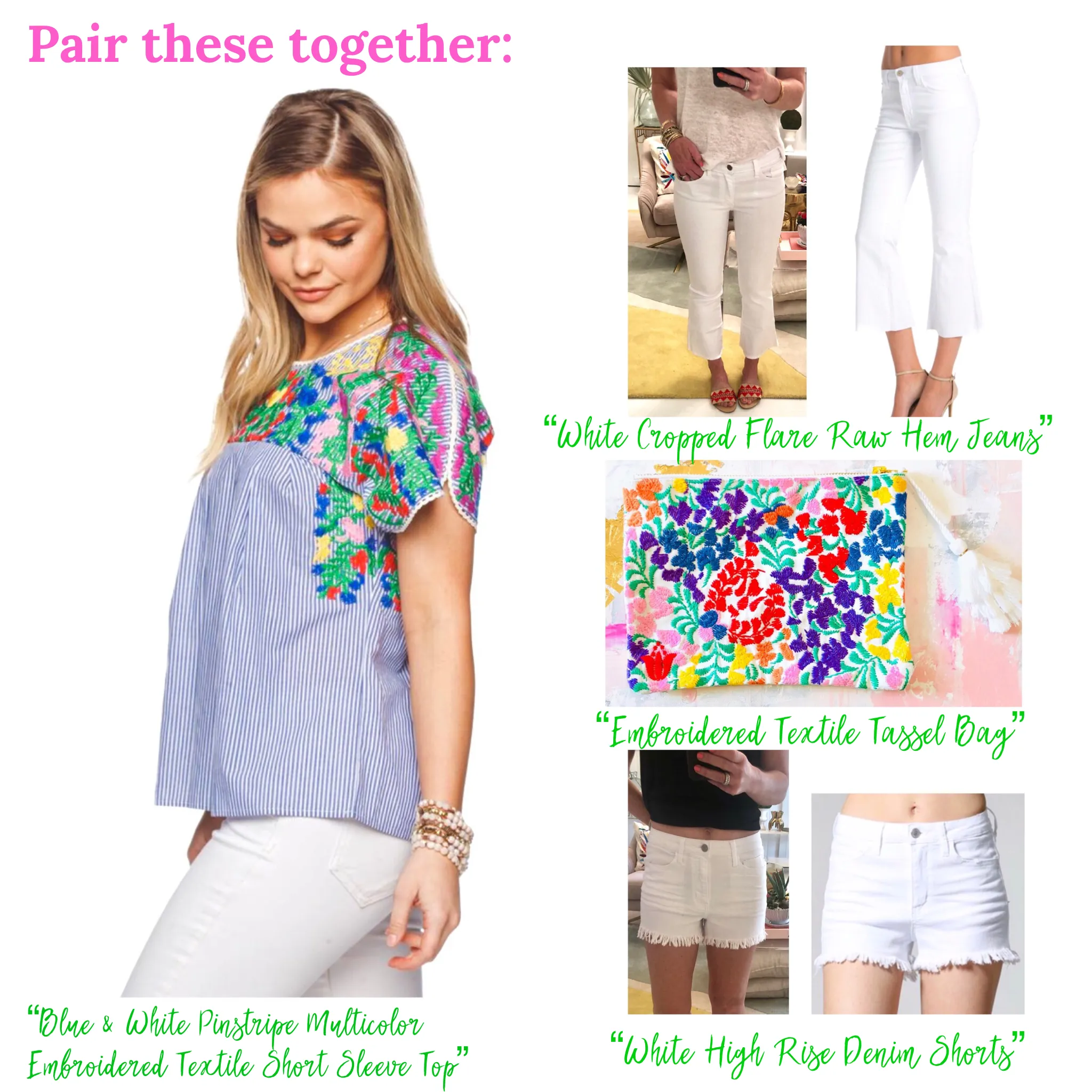 Embroidered Textile Tassel Bags