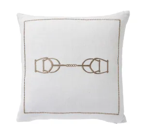 Equestrian Luxe Blanc 50x50cm Cushion White