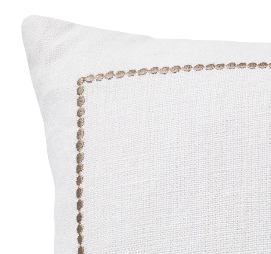 Equestrian Luxe Blanc 50x50cm Cushion White