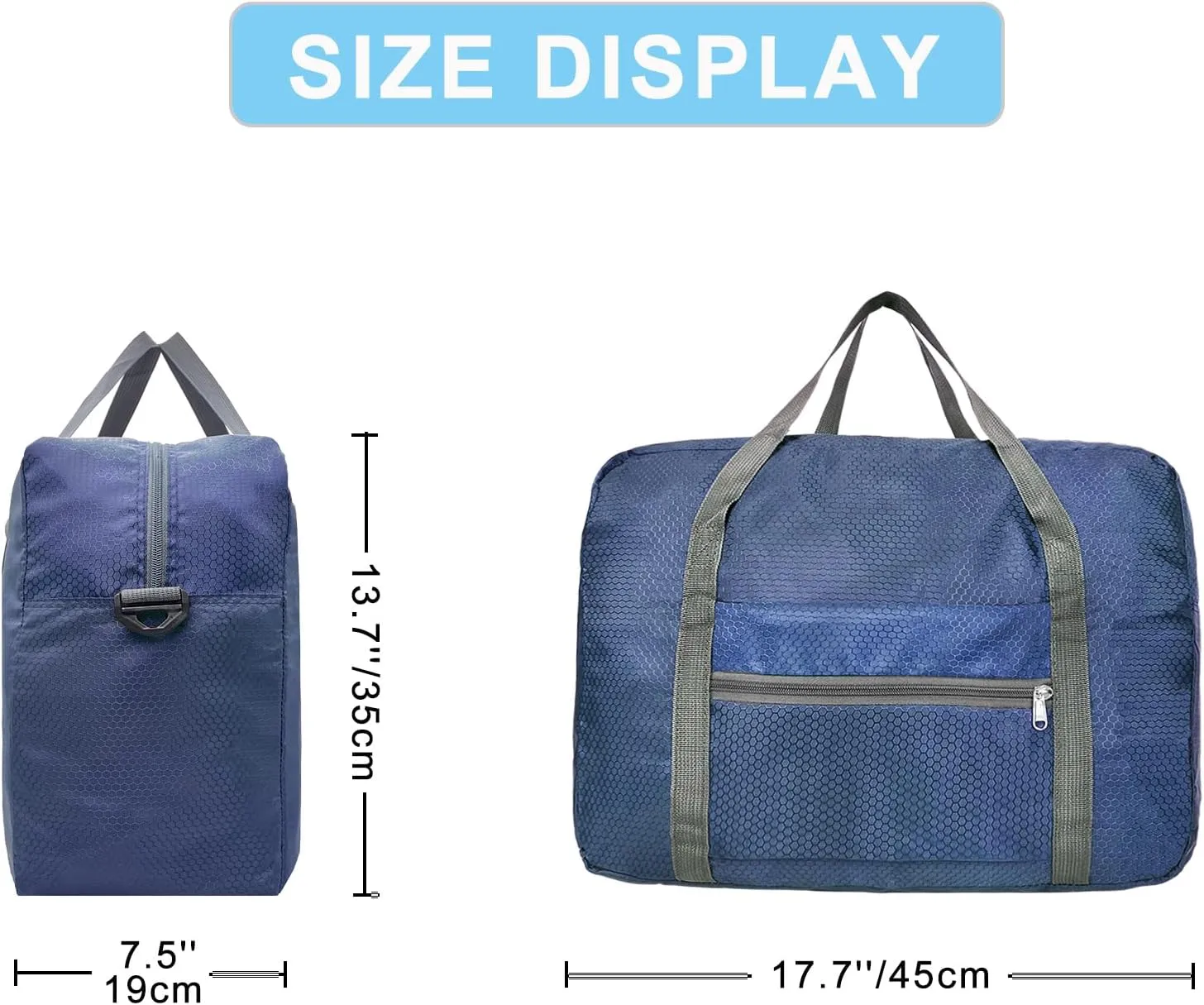 For Spirit Airlines Personal Item Bag 18x14x8 Foldable Carry on Bags for Airplanes Travel Duffel Bags for Women and Men
