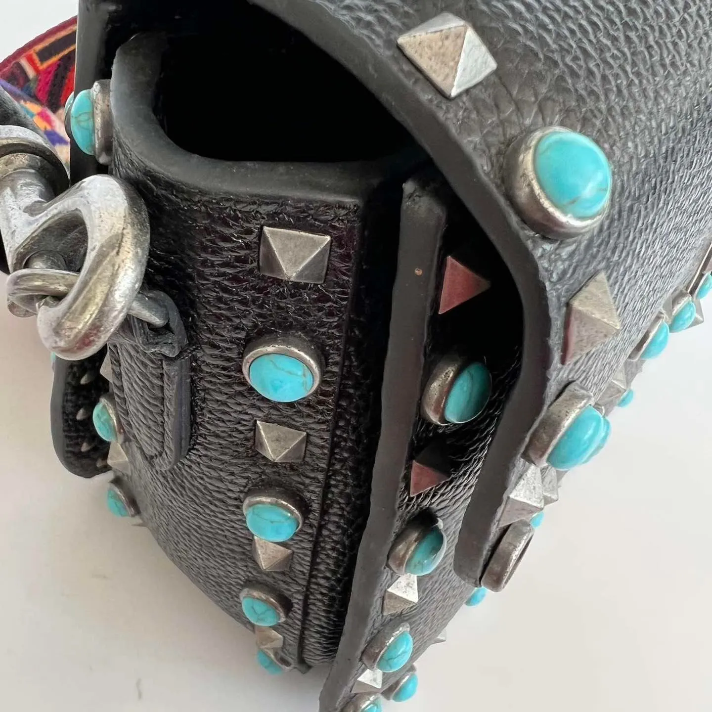 Guitar Rolling Rockstud Shoulder Bag