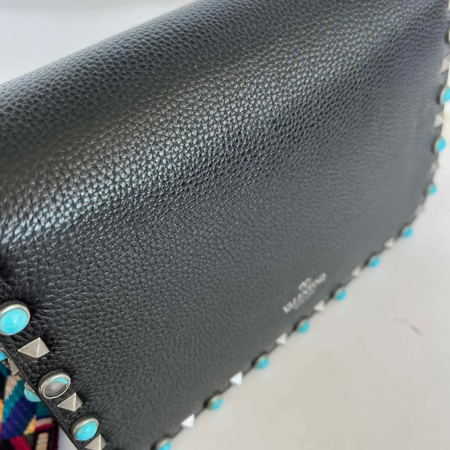 Guitar Rolling Rockstud Shoulder Bag
