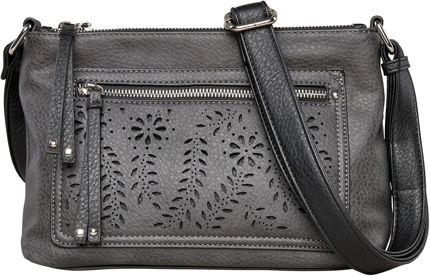 Hailey Concealed Carry Crossbody Bag  Chic Faux Leather Purse with Lockable Compartment & Adjustable Strap
