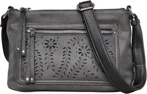 Hailey Concealed Carry Crossbody Bag  Chic Faux Leather Purse with Lockable Compartment & Adjustable Strap