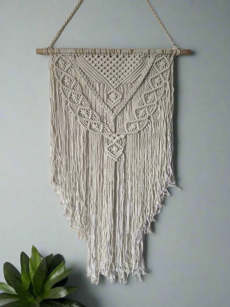 Indonesian Hand Knotted Macrame Wall Hanging