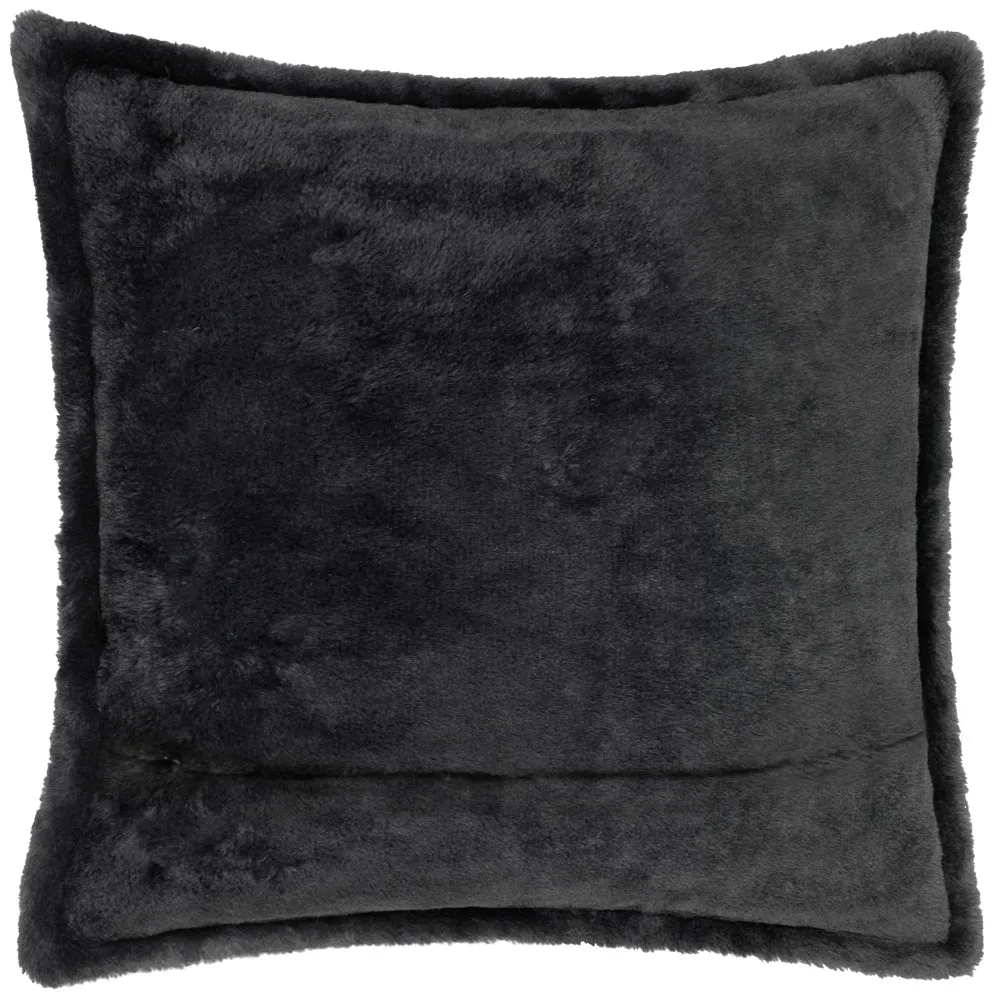 Kallu Faux Fur Cushion Black
