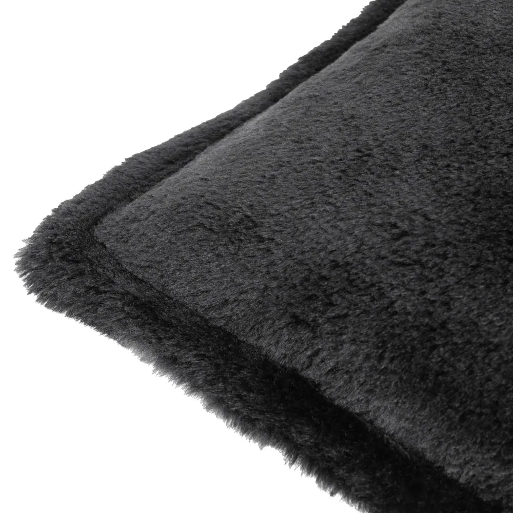 Kallu Faux Fur Cushion Black