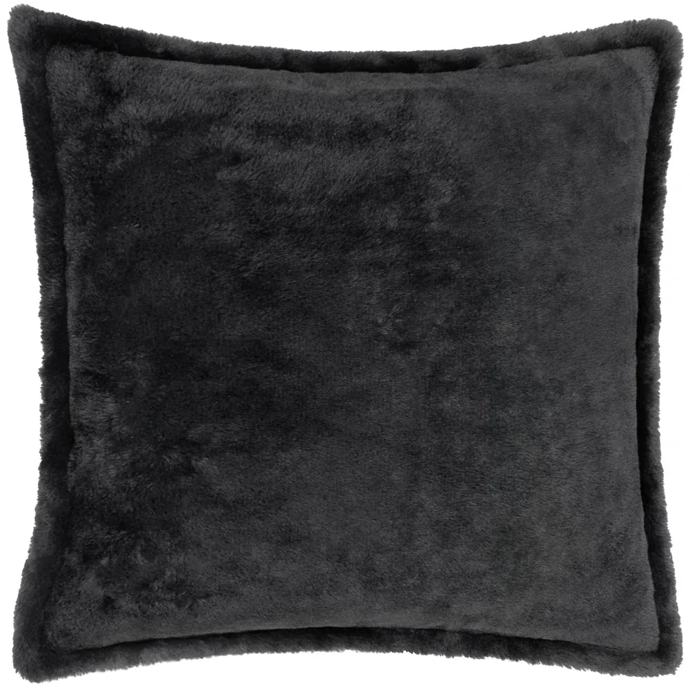 Kallu Faux Fur Cushion Black
