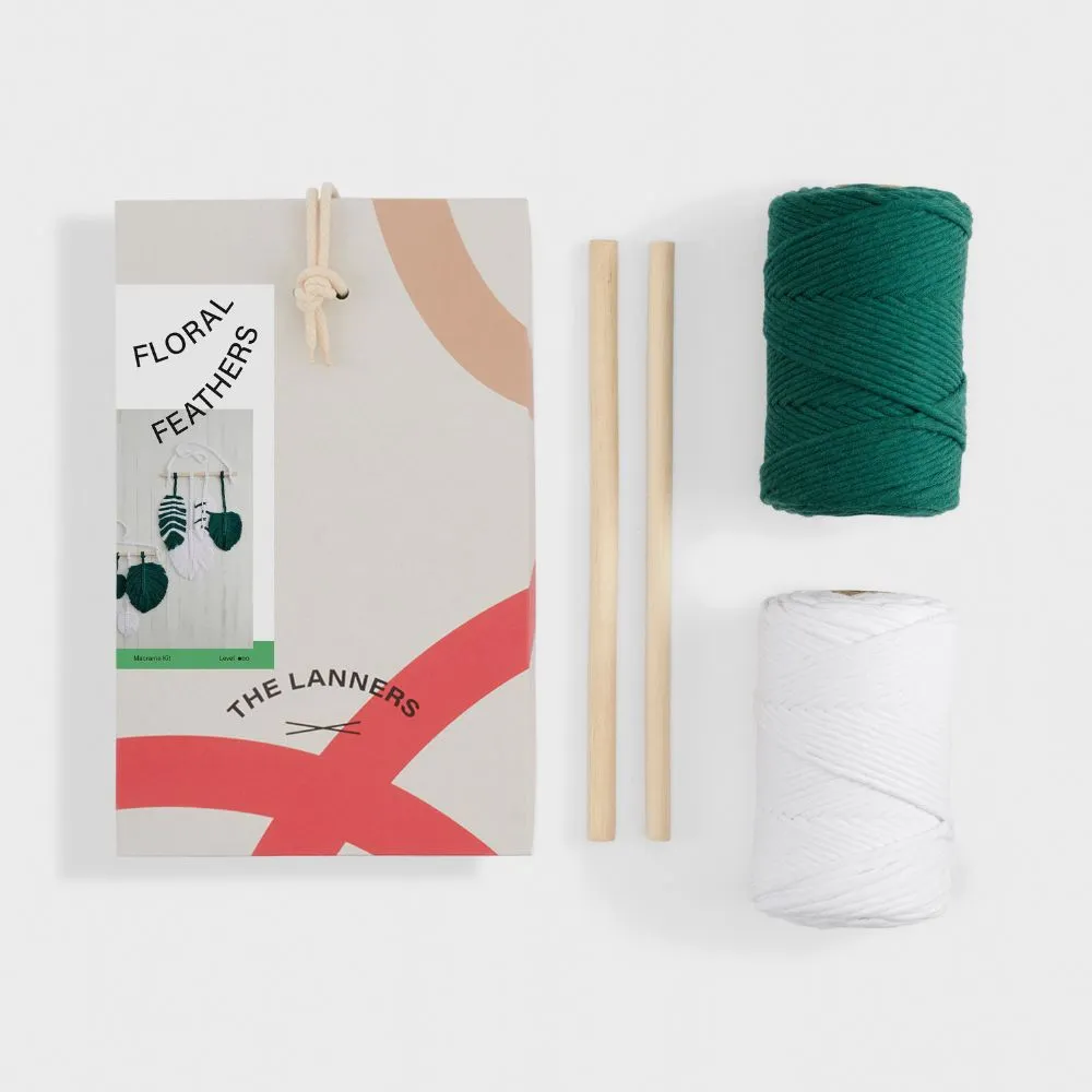 Kit Macramé Feathers Floral The Lanners
