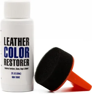 Leather Hero Leather Color Restorer & Applicator- Refinish, Repair, & Renew Leather & Vinyl Sofa, Purse, Shoes, Auto Car Seats, Couch 2oz (Black)