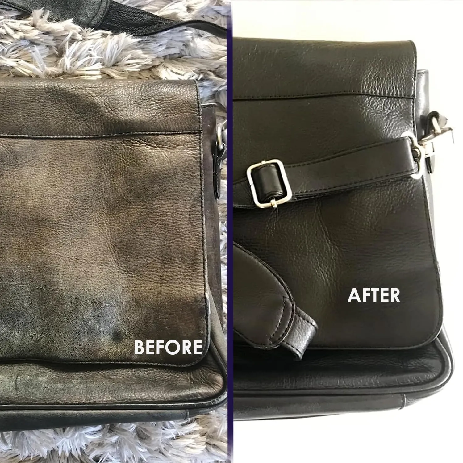 Leather Hero Leather Color Restorer & Applicator- Refinish, Repair, & Renew Leather & Vinyl Sofa, Purse, Shoes, Auto Car Seats, Couch 2oz (Black)
