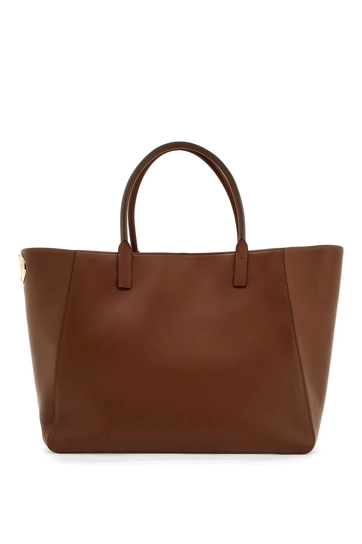 leather tote bag 5W2B0N98PWL TOBACCO