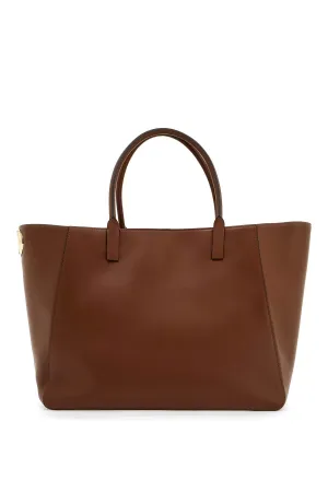 leather tote bag 5W2B0N98PWL TOBACCO
