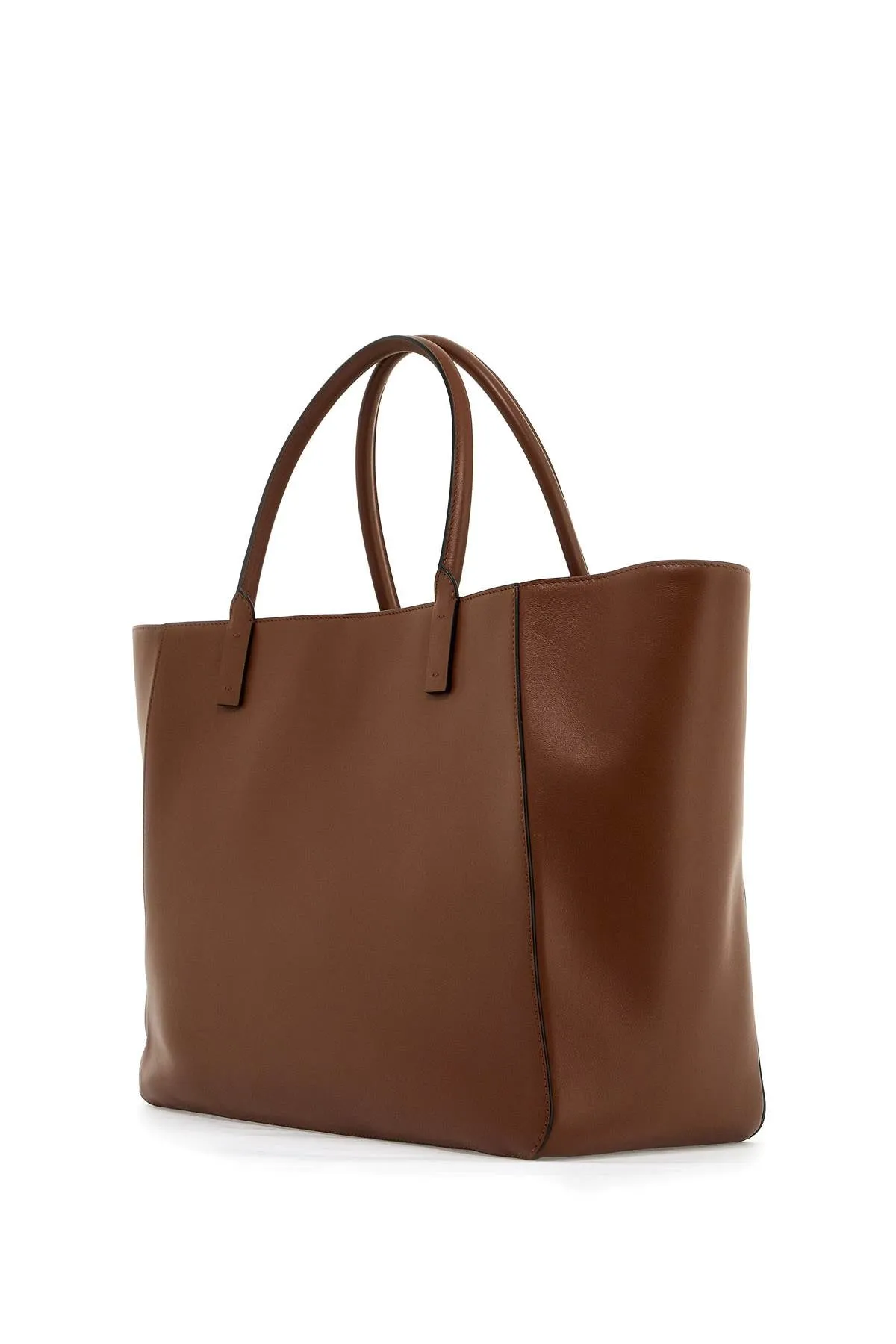leather tote bag 5W2B0N98PWL TOBACCO