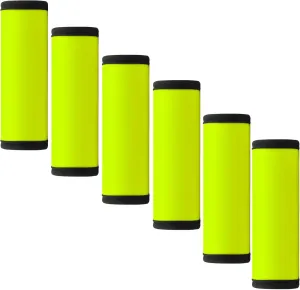 Luggage Handle Wrap 6 Pack-Neoprene Luggage Handle Wraps for Suitcase/Beach Bag/Backpacks Bright Suitcase Identifiers Travel Accessories for Airplane (Neon Yellow)