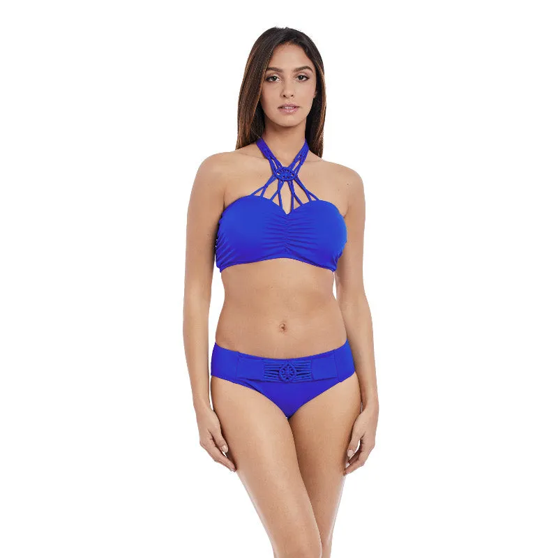 Macrame Cobalt Blue Bandeau Bikini Top - Freya Swim