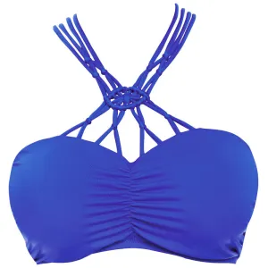 Macrame Cobalt Blue Bandeau Bikini Top - Freya Swim