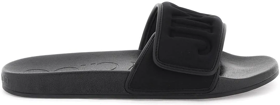 Men's Slides With Logo in Black | Size 44 | FITZMPFP