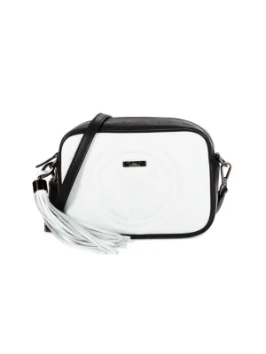 Mia Mario Valentino Leather Reversible Crossbody Bag, Black White