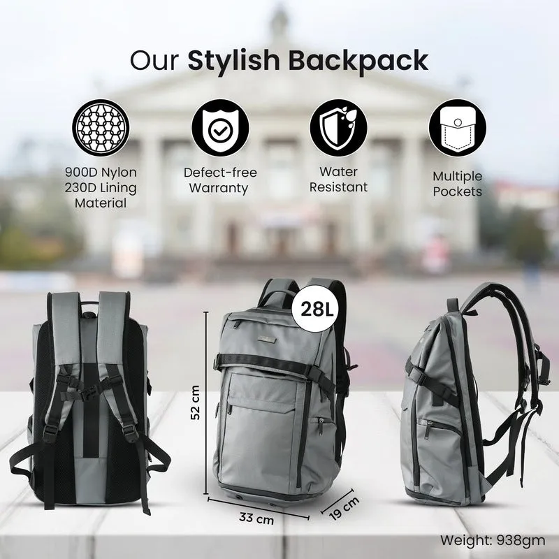 Multipurpose Laptop Bag | Padded Compartment, Multiple Pockets | Standard | Grey
