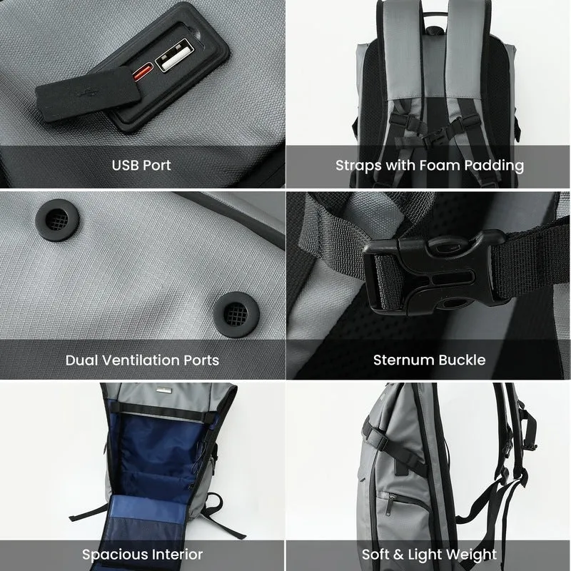 Multipurpose Laptop Bag | Padded Compartment, Multiple Pockets | Standard | Grey