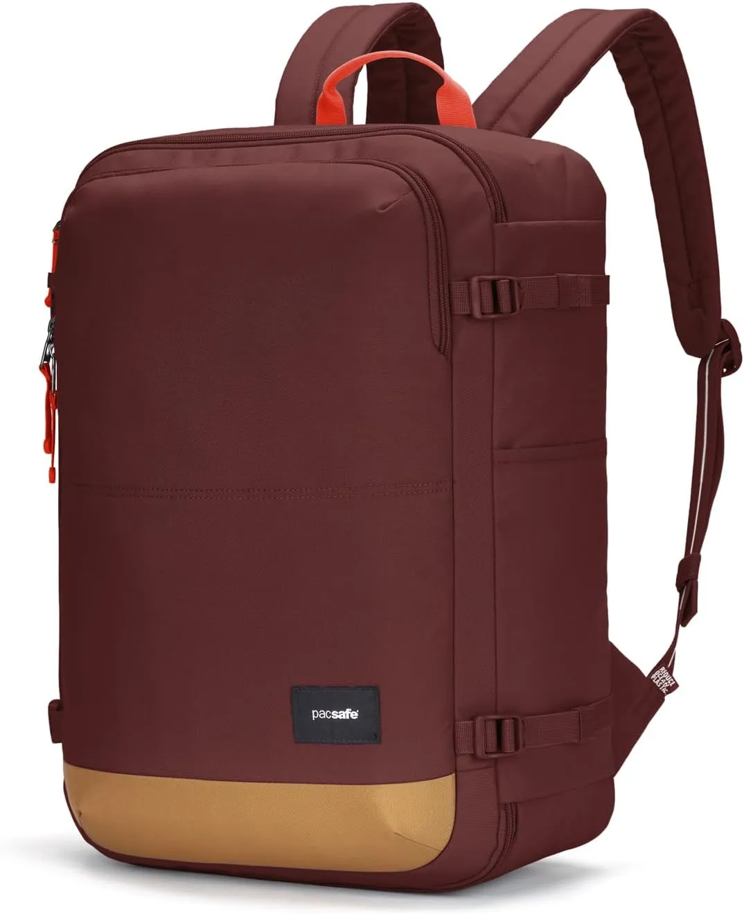 Pacsafe GO Anti Theft 34L Carry-on Backpack, Garnet Red